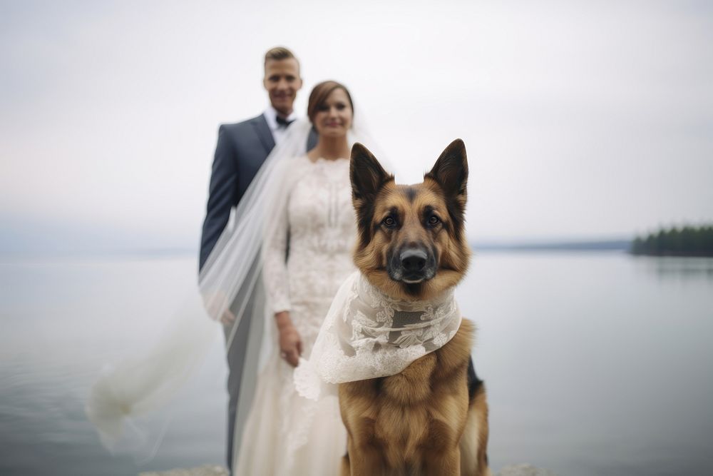 Wedding dog photography portrait. AI generated Image by rawpixel.