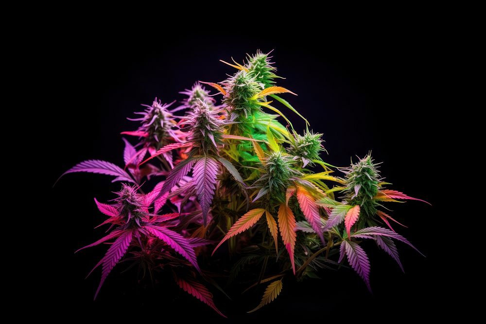 Plant cannabis purple leaf. AI generated Image by rawpixel.