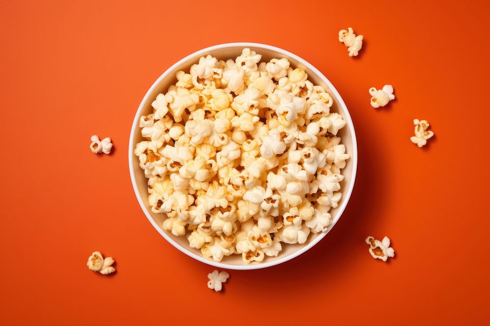 Popcorn snack food bowl. AI generated Image by rawpixel.