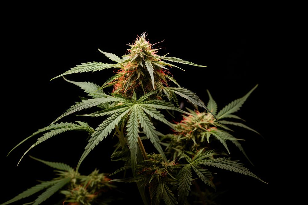 Cannabis flower plant leaf.