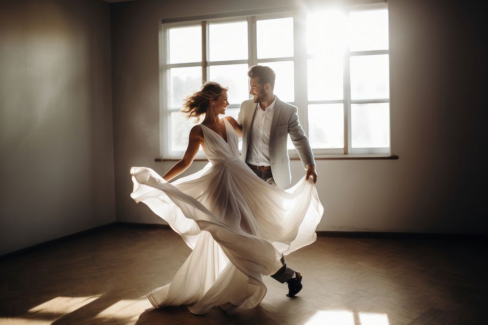Wedding dancing dress fashion.
