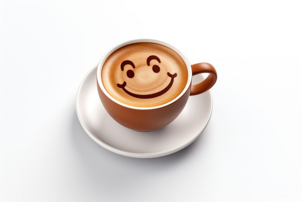 Coffee smiley latte drink. AI generated Image by rawpixel.