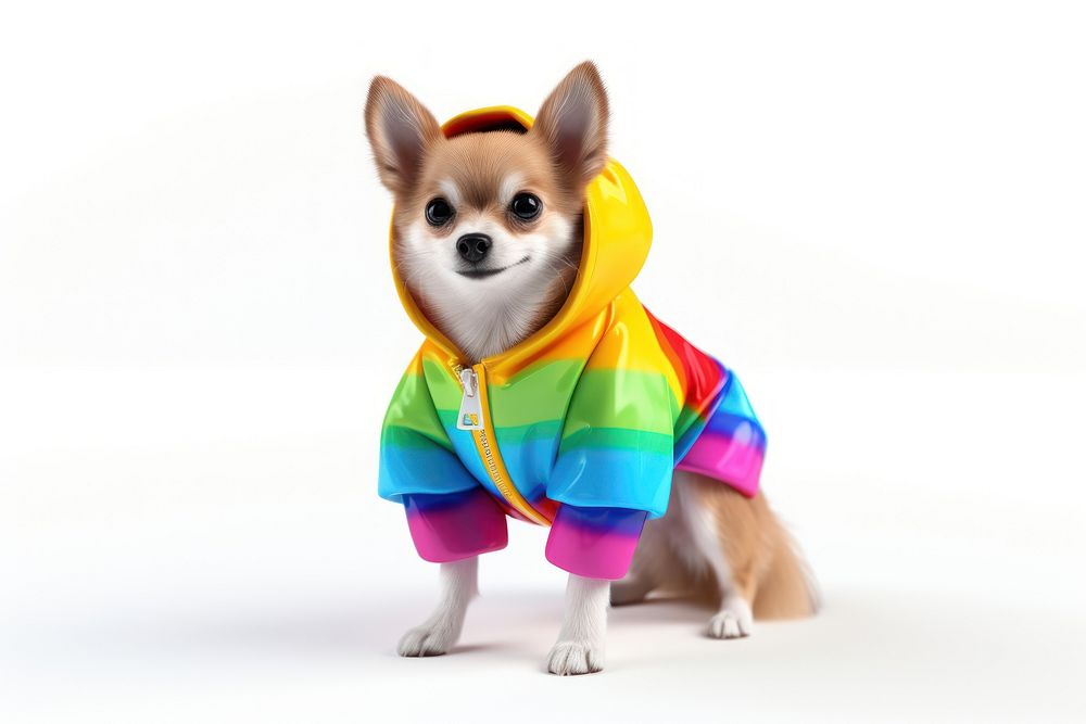Dog rainbow mammal animal. AI generated Image by rawpixel.