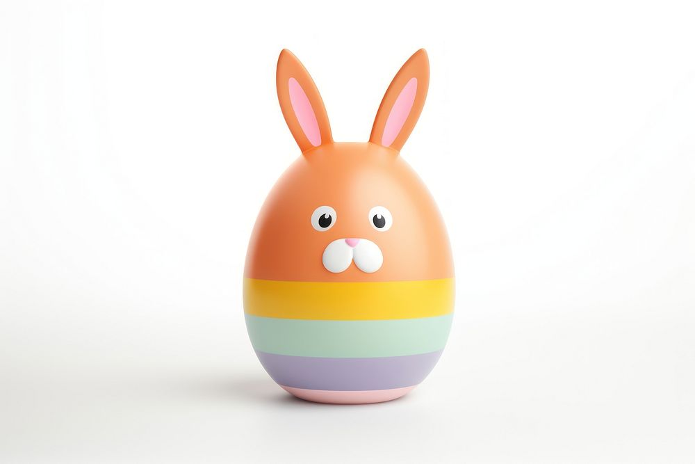 Egg easter white background anthropomorphic. AI generated Image by rawpixel.