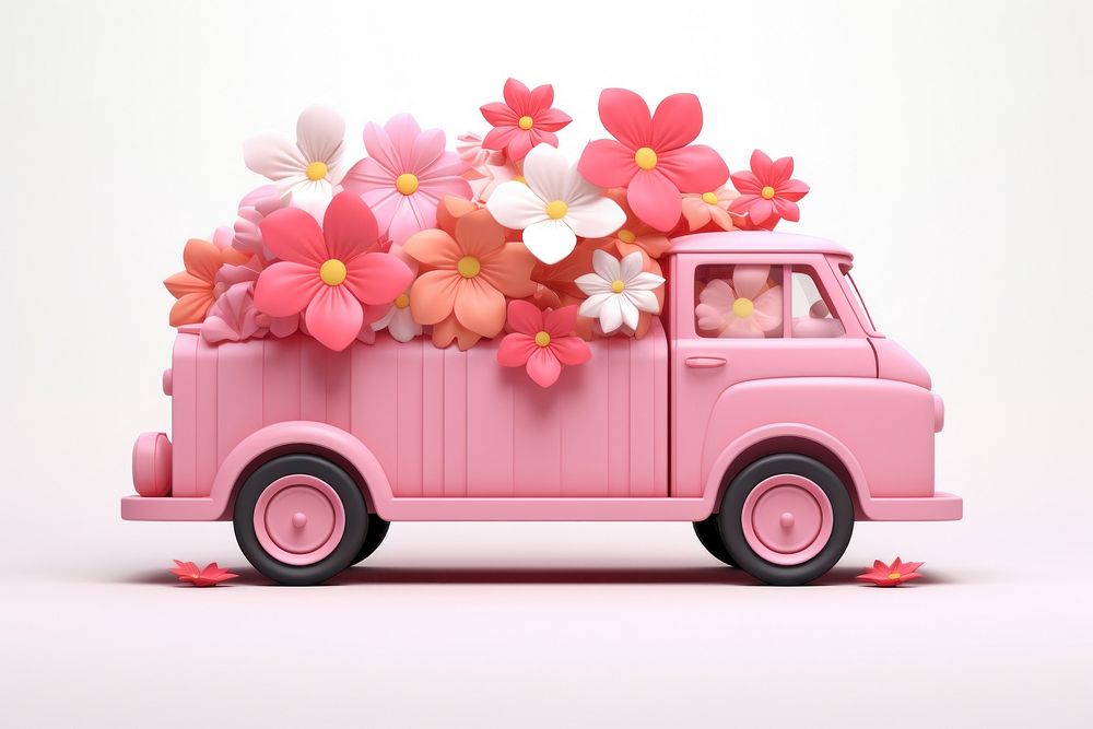 Flower vehicle truck petal. AI generated Image by rawpixel.