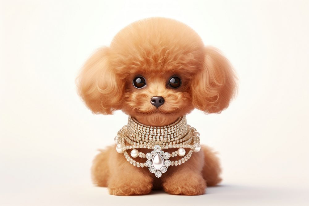 Jewelry dog poodle mammal. AI generated Image by rawpixel.