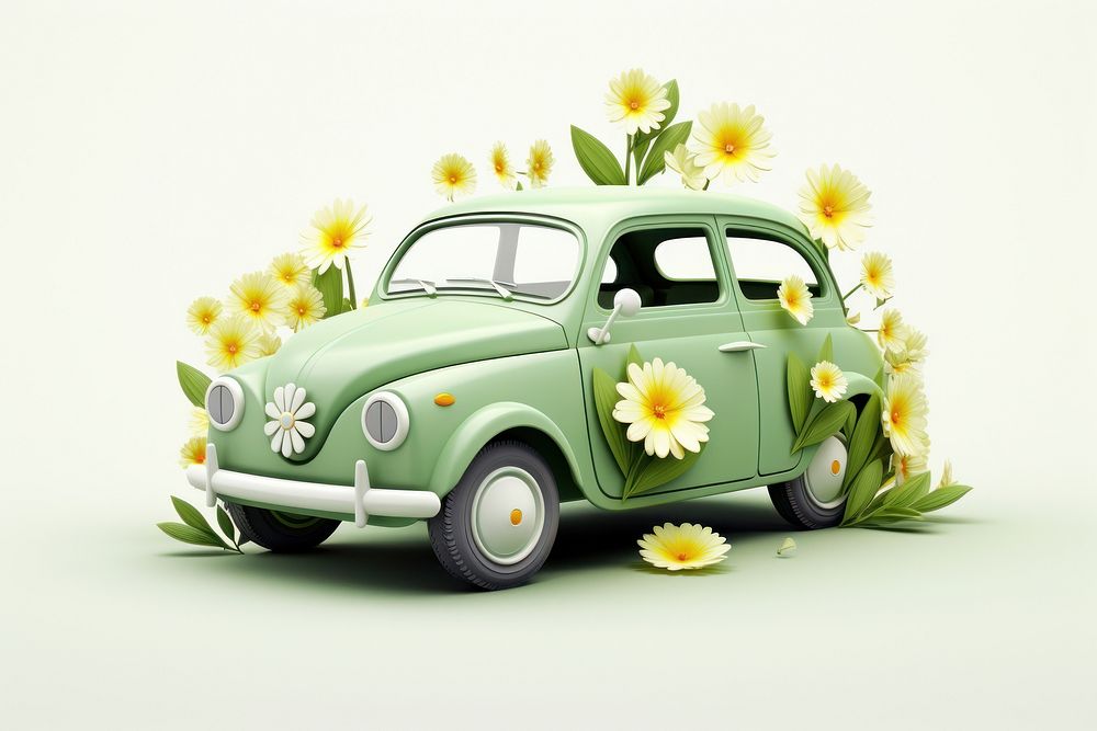 Flower car vehicle plant. AI generated Image by rawpixel.