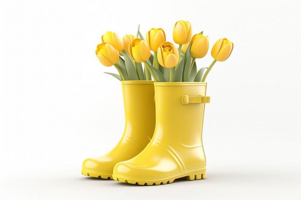 Footwear flower yellow plant. AI generated Image by rawpixel.