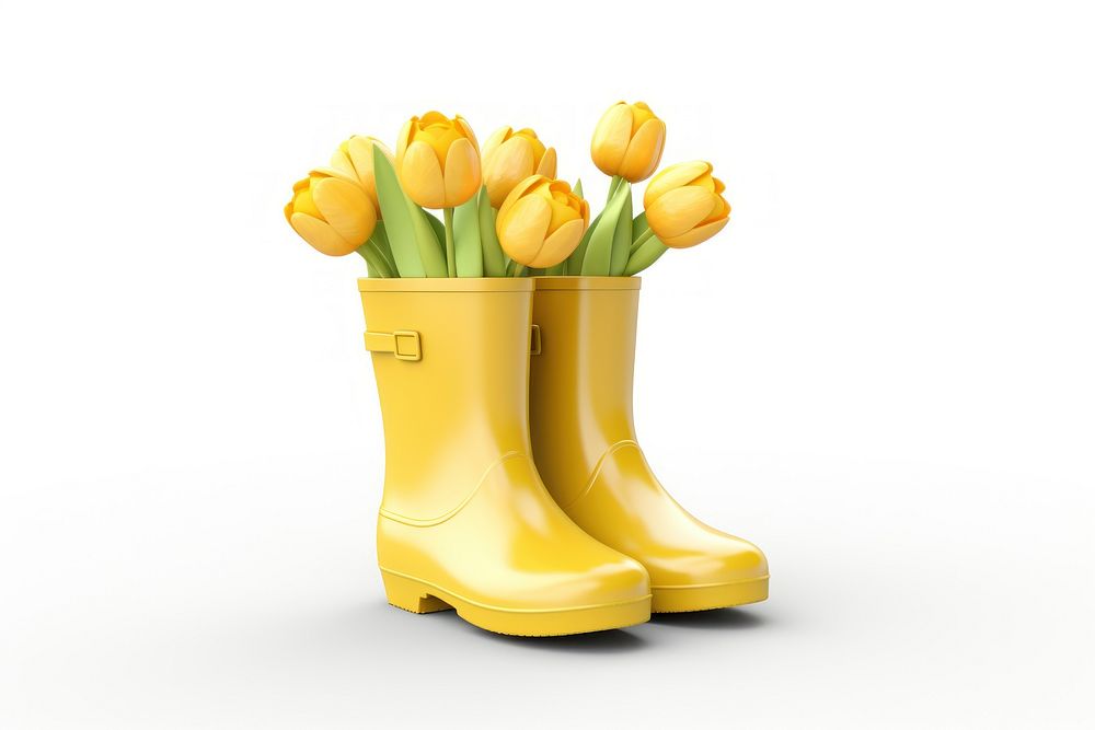 Footwear flower yellow plant. AI generated Image by rawpixel.