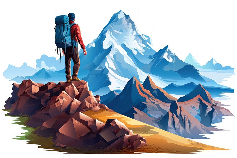 Mountain adventure backpack outdoors. AI generated Image by rawpixel.