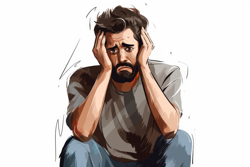 Portrait person adult disappointment. AI generated Image by rawpixel.