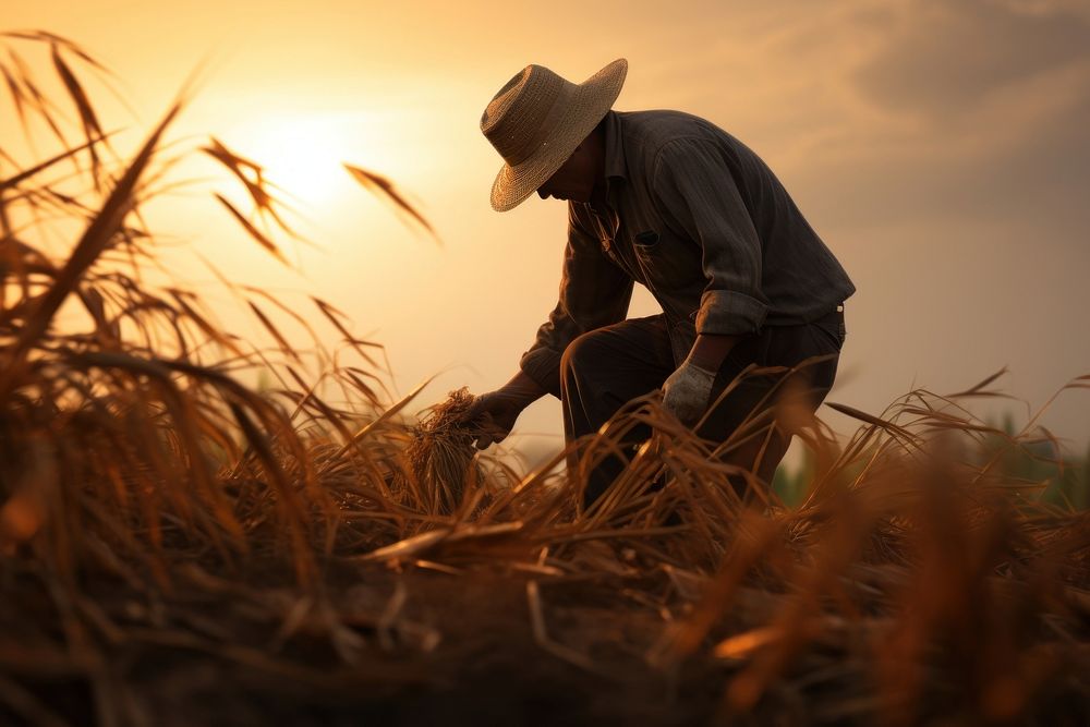 Farm agriculture outdoors harvest. AI generated Image by rawpixel.