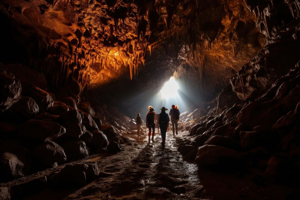 Cave outdoors nature light. 