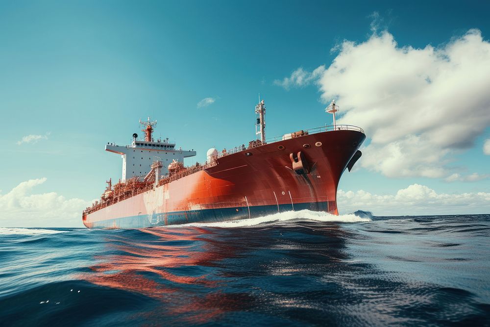 Watercraft vehicle tanker ocean. AI generated Image by rawpixel.