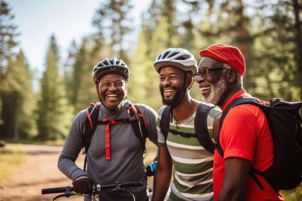 Bicycle helmet backpack adult. AI generated Image by rawpixel.