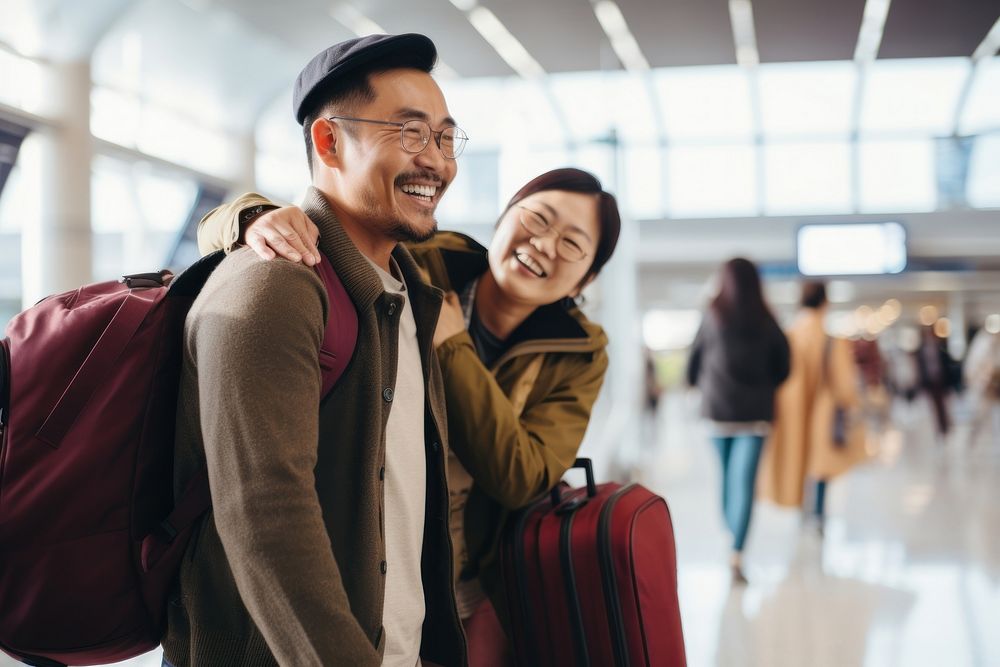 Airport luggage adult man.
