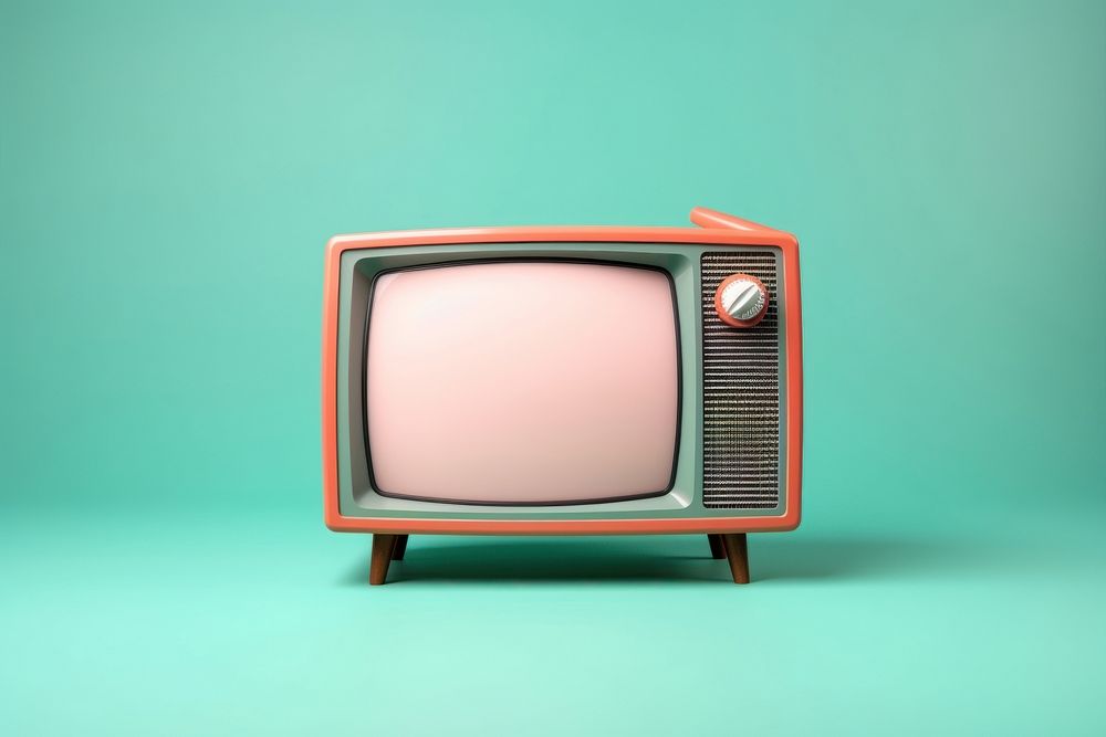Television screen old broadcasting. AI generated Image by rawpixel.