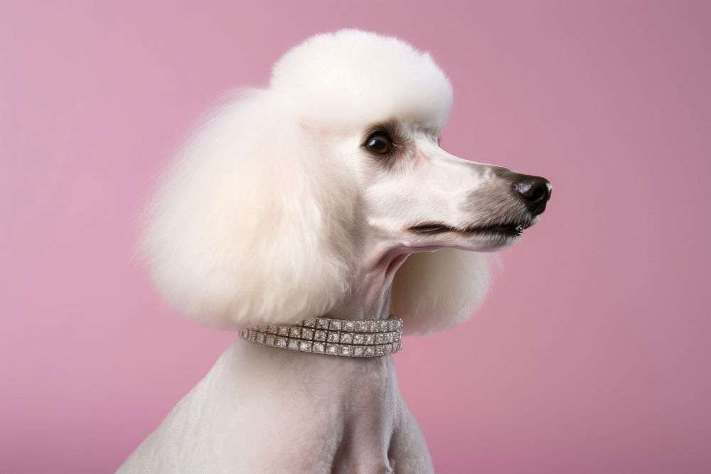 Poodle dog jewelry diamond. 