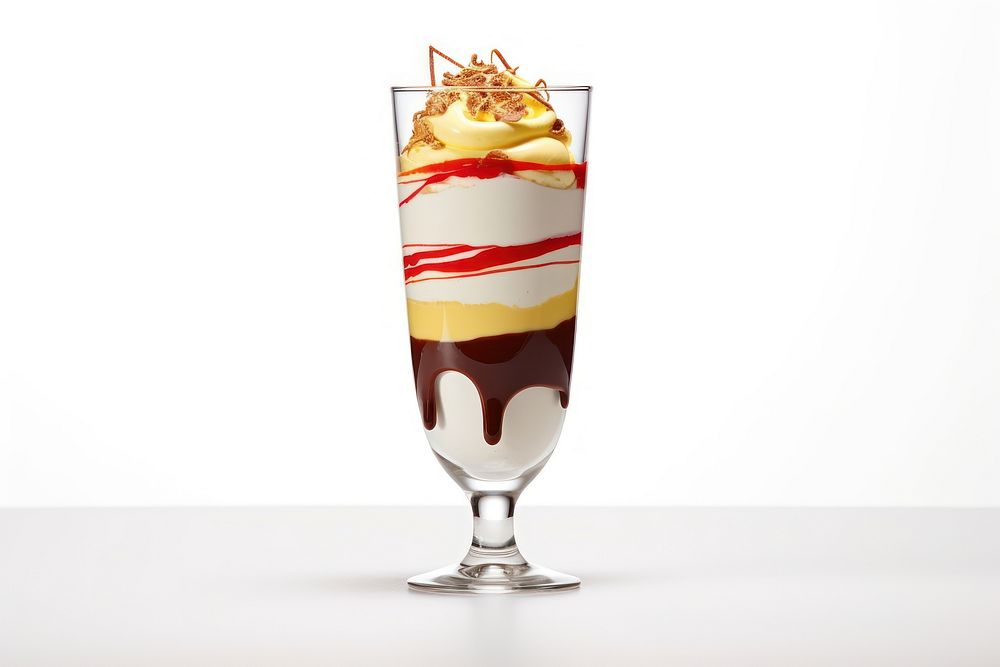 Cream dessert sundae glass. AI generated Image by rawpixel.