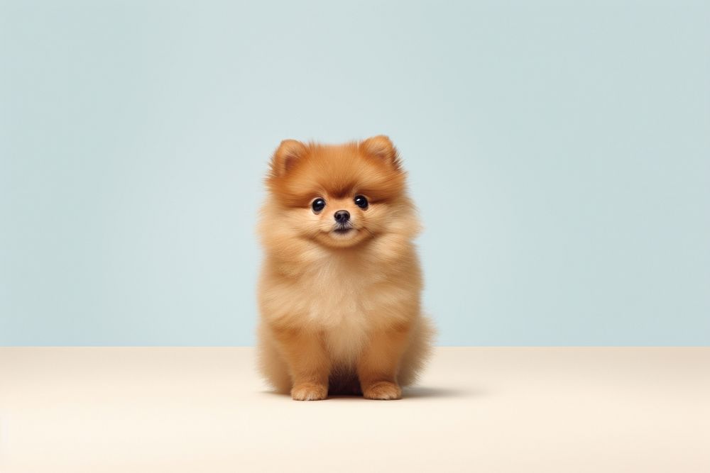 Pomeranian mammal animal cute. AI generated Image by rawpixel.