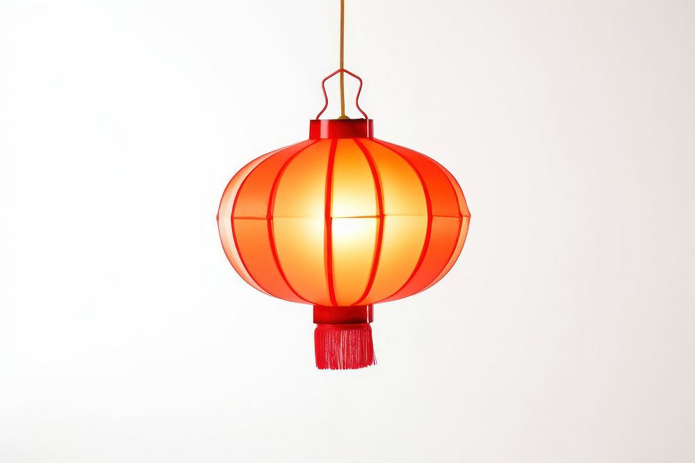 Lantern lighting lamp white background. 