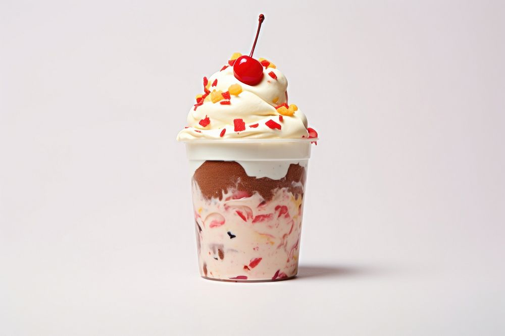 Cream dessert sundae food. AI generated Image by rawpixel.