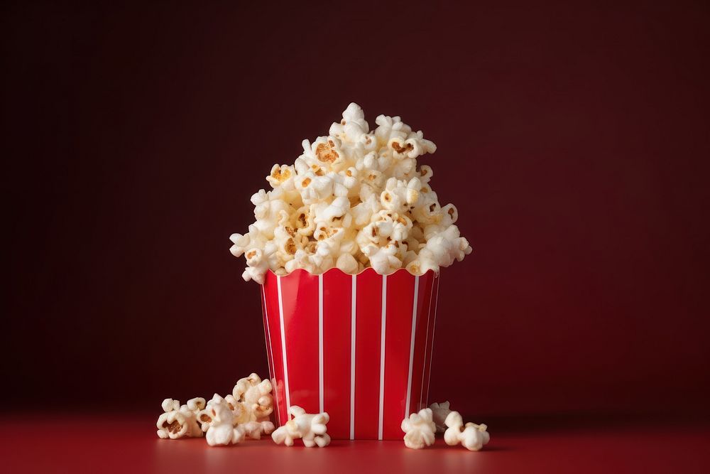 Popcorn snack food kettle corn. AI generated Image by rawpixel.