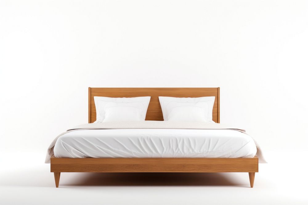 Bed furniture bedroom pillow. AI generated Image by rawpixel.