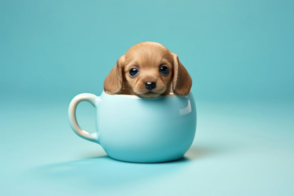 Puppy cup mammal animal. 