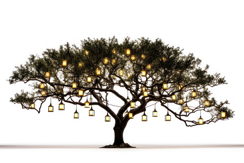 Tree chandelier lighting plant. AI generated Image by rawpixel.