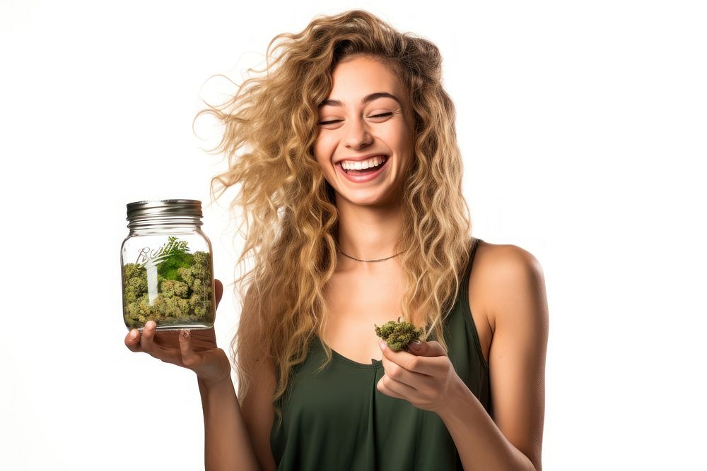 Smiling adult woman jar. AI generated Image by rawpixel.