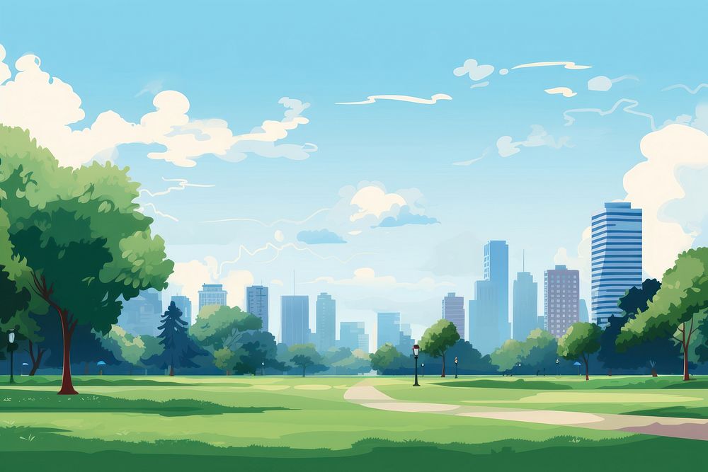 City landscape outdoors skyline. AI generated Image by rawpixel.