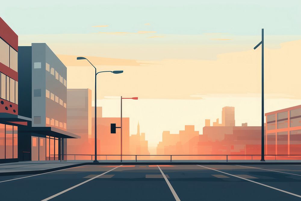 Street city landscape road. AI generated Image by rawpixel.
