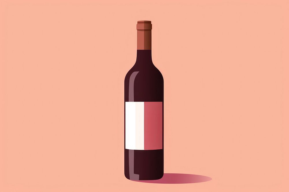 Bottle wine drink wine bottle. AI generated Image by rawpixel.