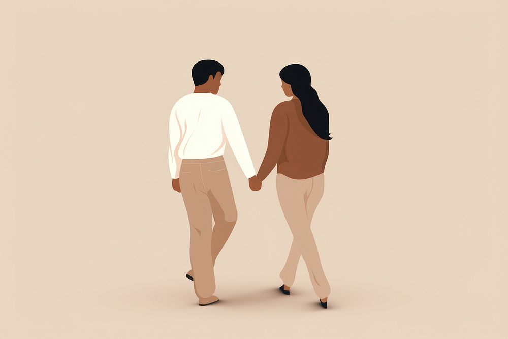 Walking adult face togetherness. AI generated Image by rawpixel.