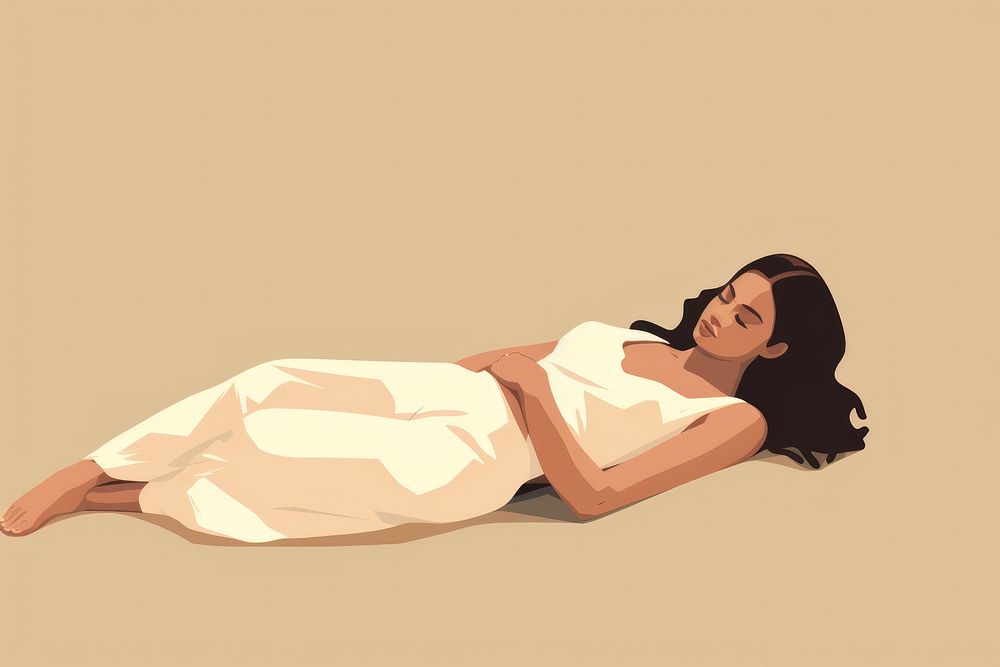 Sleeping adult women relaxation. AI generated Image by rawpixel.