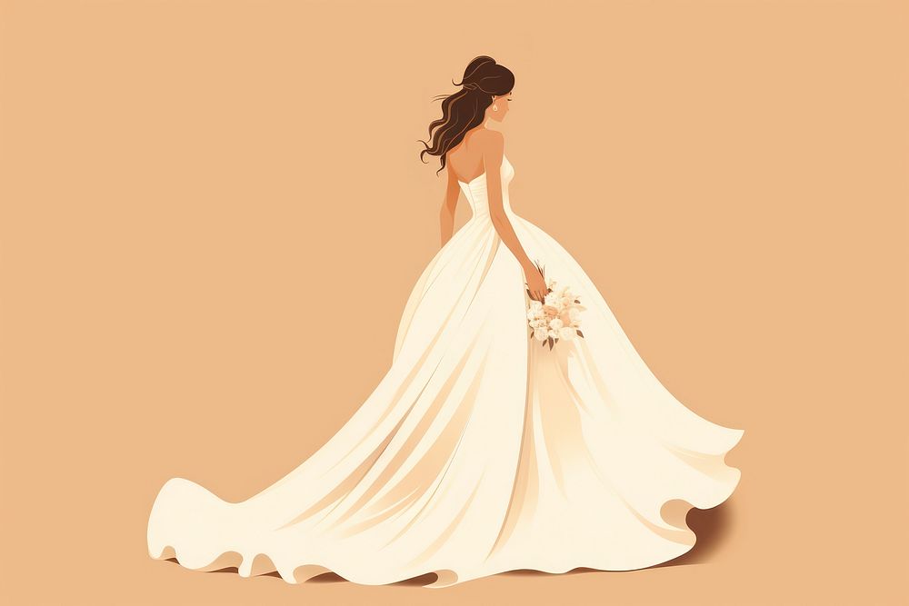 Wedding dress fashion female. AI generated Image by rawpixel.