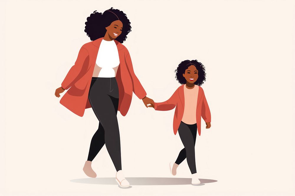 Walking adult togetherness friendship. AI generated Image by rawpixel.