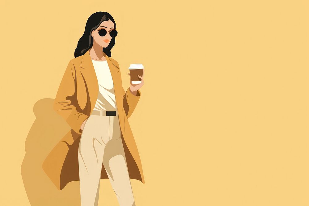 Holding coffee adult women. AI generated Image by rawpixel.