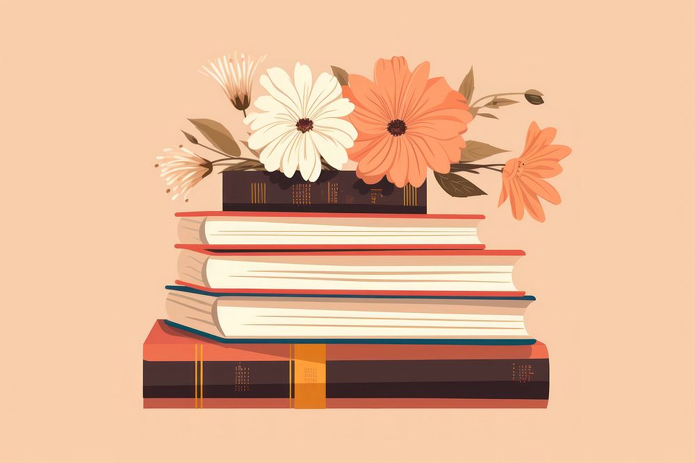 Book publication flower intelligence. AI generated Image by rawpixel.