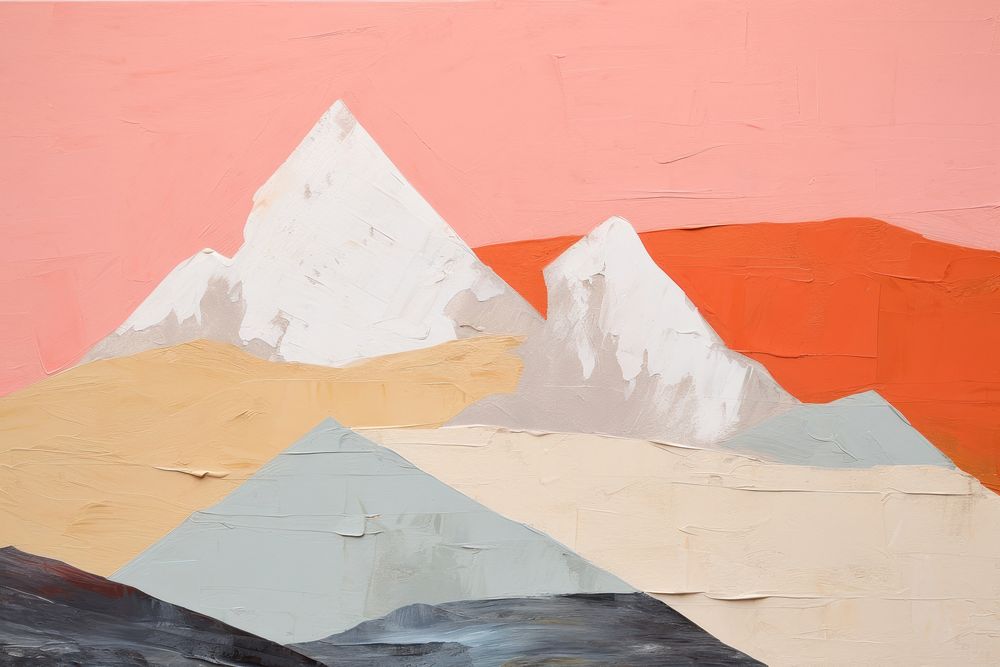 Art mountain painting backgrounds. AI generated Image by rawpixel.