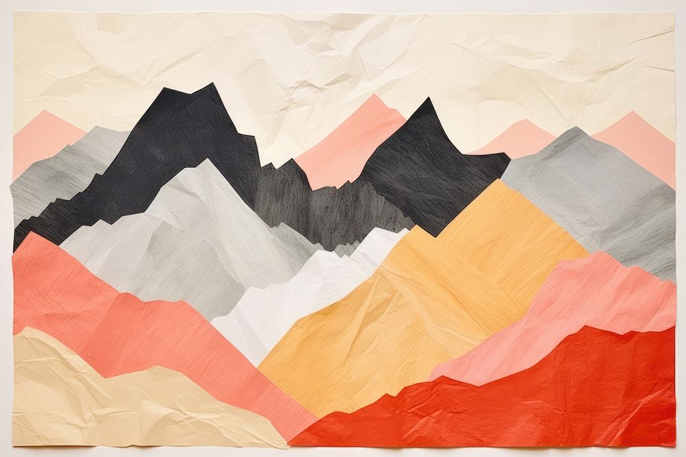 Art abstract mountain painting. AI generated Image by rawpixel.