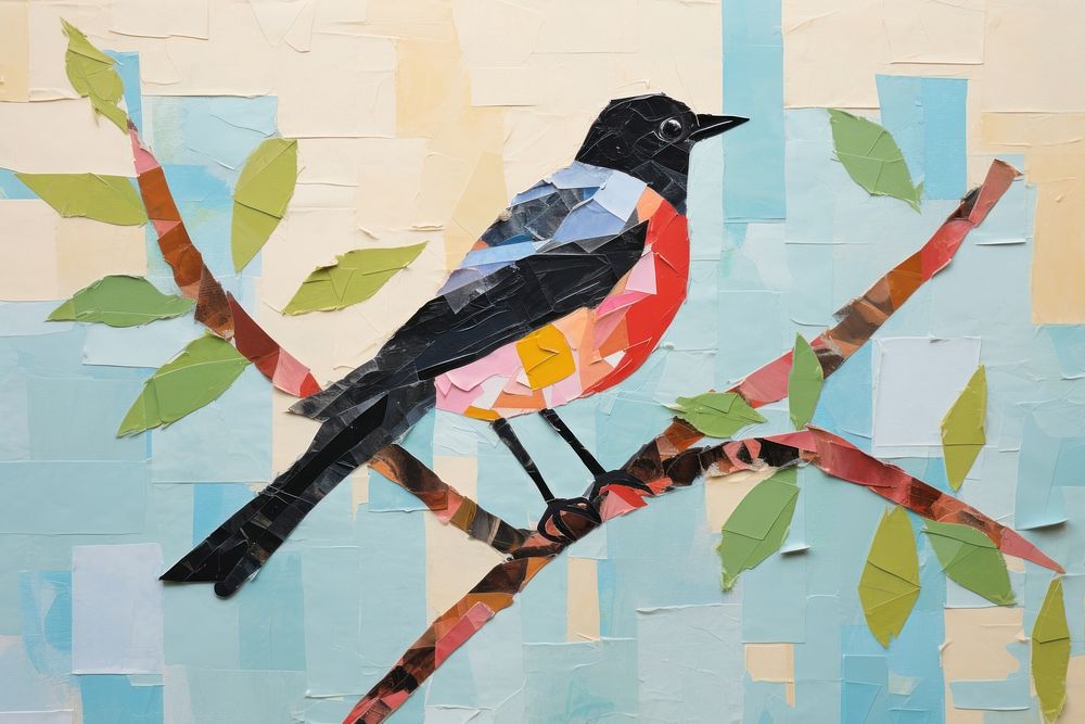 Bird art painting animal. AI generated Image by rawpixel.