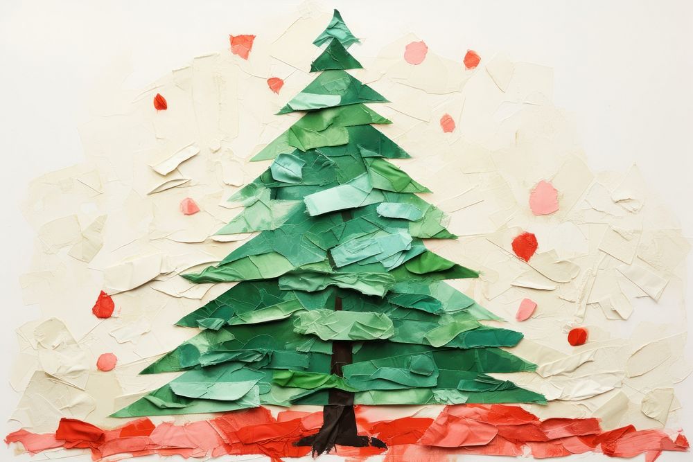 Christmas paper plant tree. AI generated Image by rawpixel.
