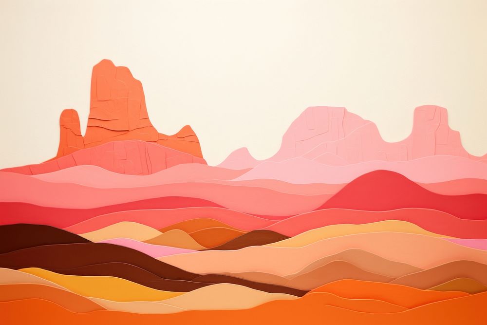 Desert art nature tranquility. AI generated Image by rawpixel.