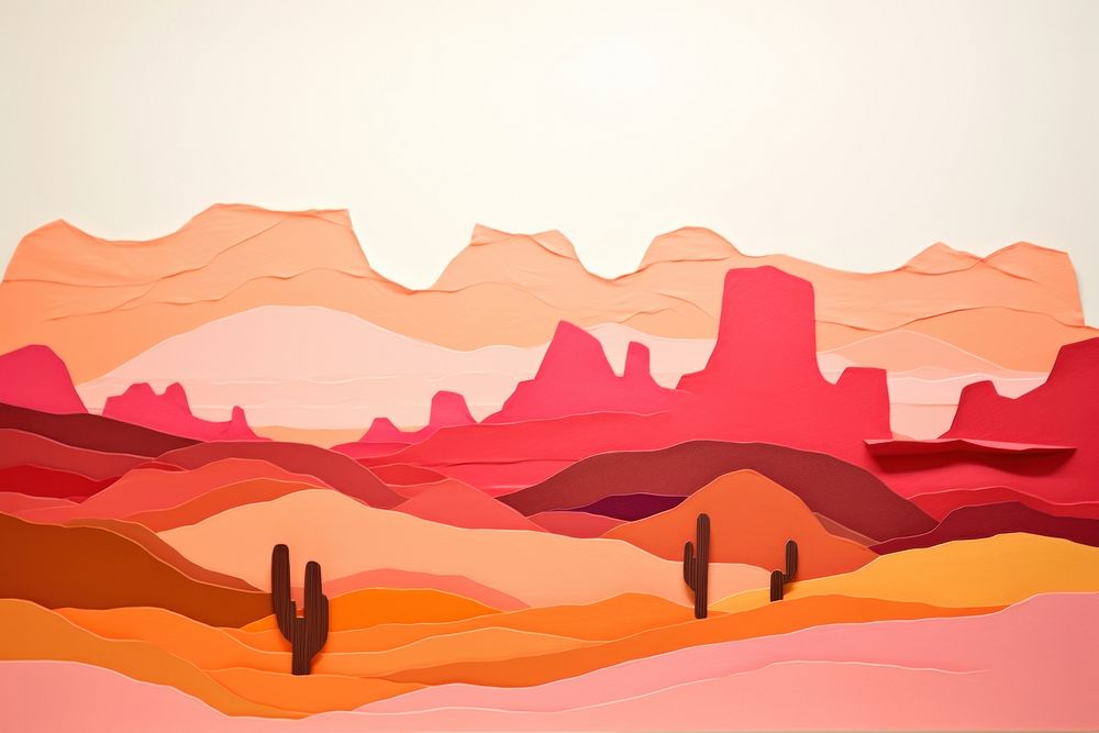 Desert outdoors nature art. AI generated Image by rawpixel.
