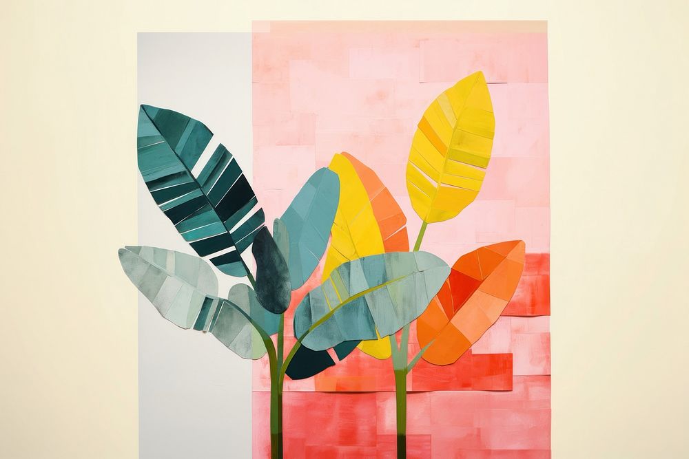 Plant art painting leaf. AI generated Image by rawpixel.