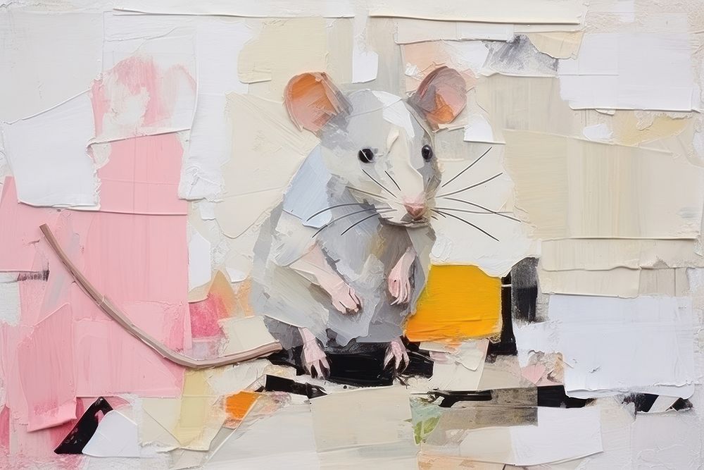 Animal mammal rat art. AI generated Image by rawpixel.