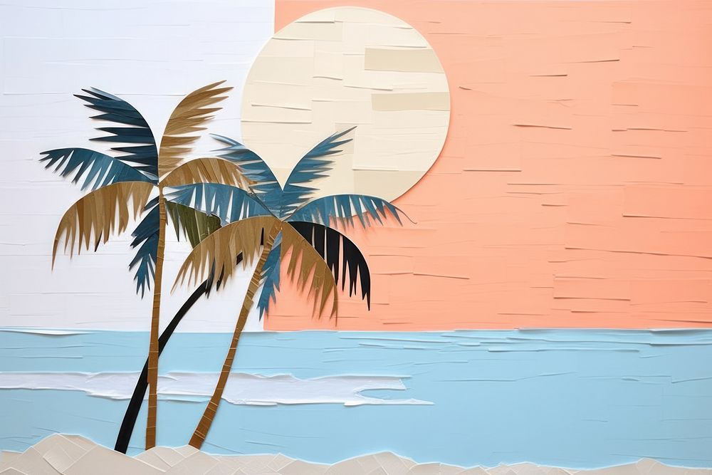 Art outdoors beach tranquility. AI generated Image by rawpixel.