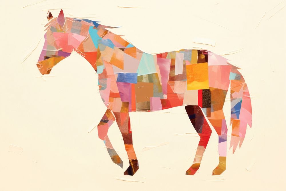 Horse art painting animal. 